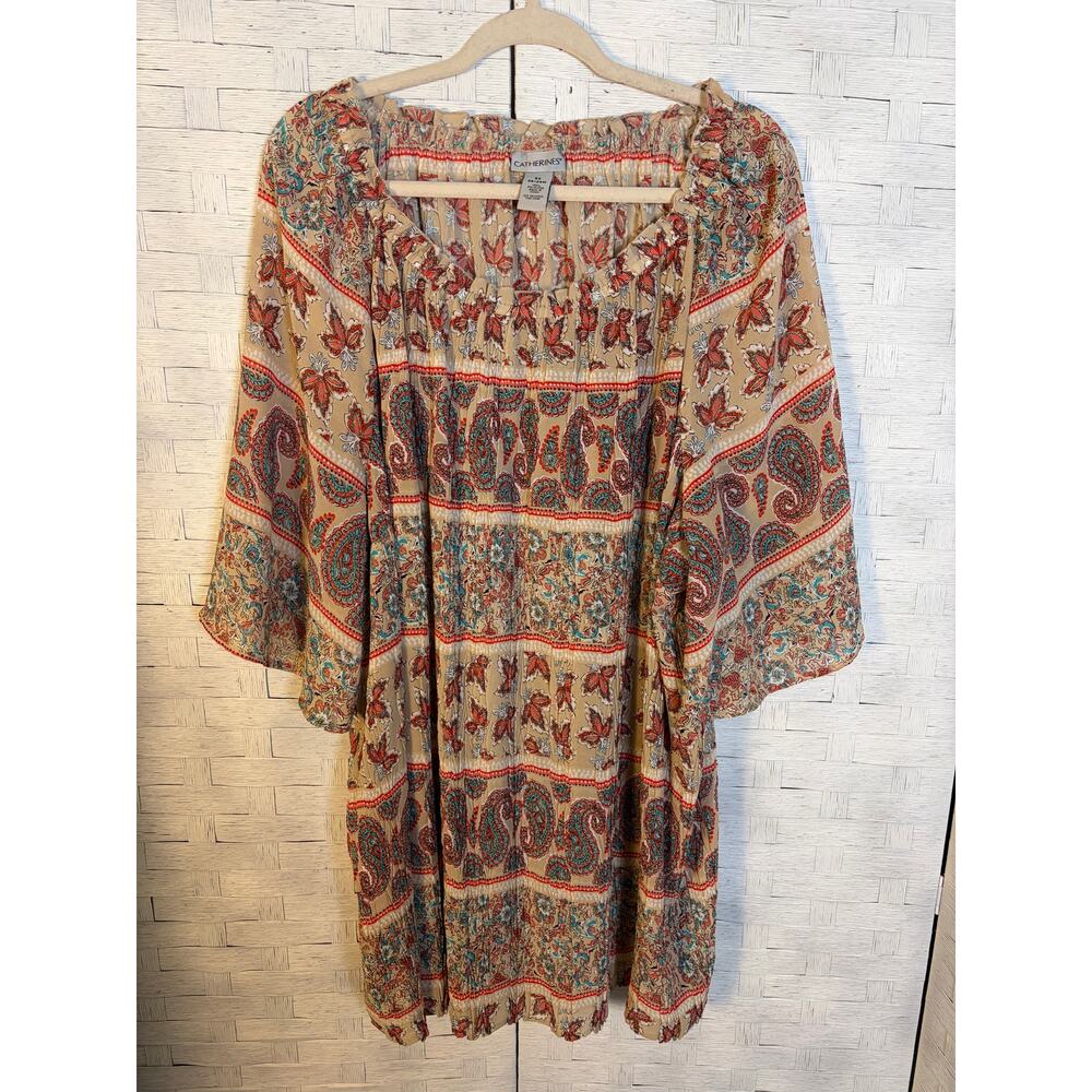 Catherine’s‎ women’s blouse peasant Bohemian feminine floral hippie plus size